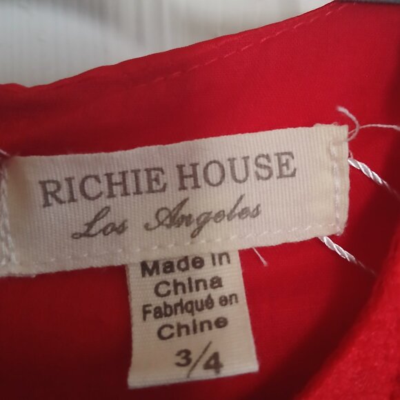 Red & White Floral Girl’s Dress - Picture 4 of 5